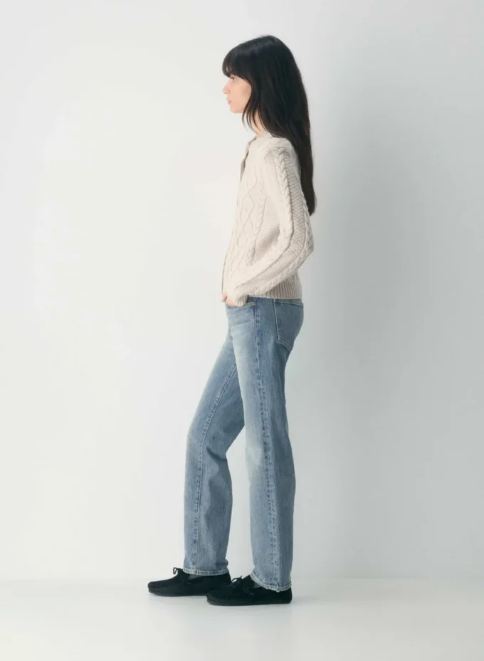 Heritage Knit Merino Wool Crew HiHip Cardigan