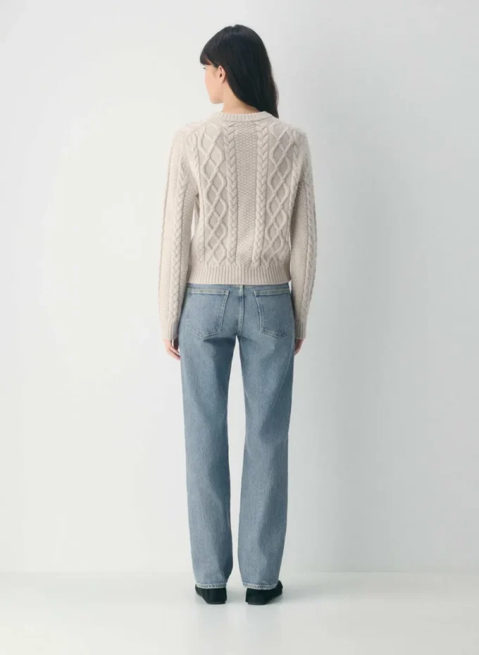 Heritage Knit Merino Wool Crew HiHip Cardigan
