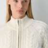 Heritage Knit Merinowolle 1/4-Reißverschluss-Pullover
