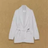 Heritage Knit Merinowolle Cardigan mit offener Vorderseite