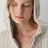 Heritage Knit Merinowolle-Kapuzenpullover mit Reißverschluss