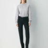 Heritage Knit Merinowolle-Pullover mit Rundhalsausschnitt und hoher Hüftlänge