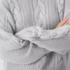 Heritage Knit Merinowolle-Pullover mit Rundhalsausschnitt und hoher Hüftlänge