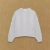 Heritage Knit Merinowolle-Pullover mit Rundhalsausschnitt und hoher Hüftlänge