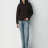 Heritage Knit Merinowolle-Pullover mit Schalkragen