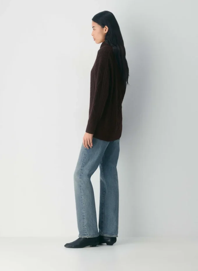 Heritage Knit Merinowolle-Pullover mit Schalkragen