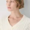 Heritage Knit Merinowolle-Pullover mit V-Ausschnitt Heritage Knit Merinowolle-Pullover mit V-Ausschnitt