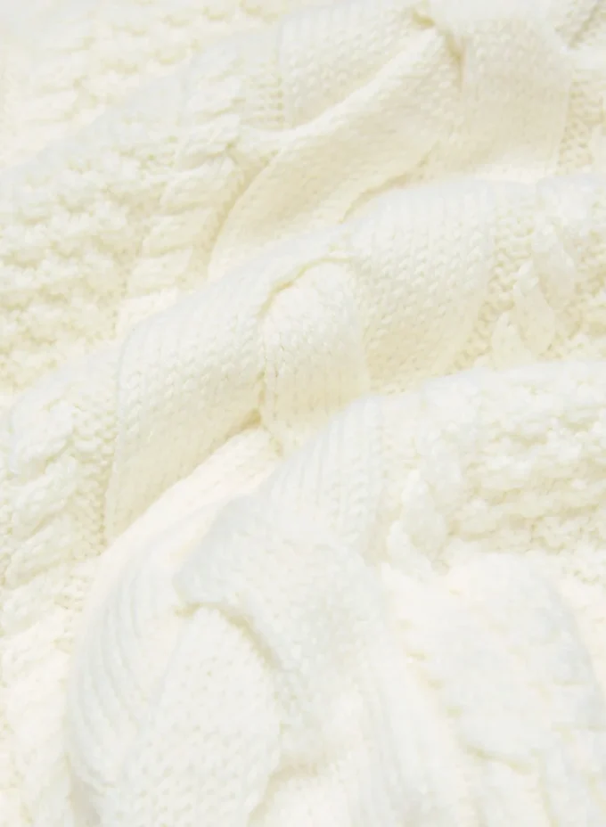 Heritage Knit Merinowolle-Pullover mit V-Ausschnitt Heritage Knit Merinowolle-Pullover mit V-Ausschnitt