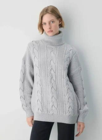Heritage Knit Merinowolle Rollkragenpullover