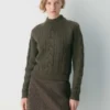 Heritage Knit Merinowolle Rollkragenpullover mit langen Ärmeln Heritage Knit Merinowolle Rollkragenpullover mit langen Ärmeln