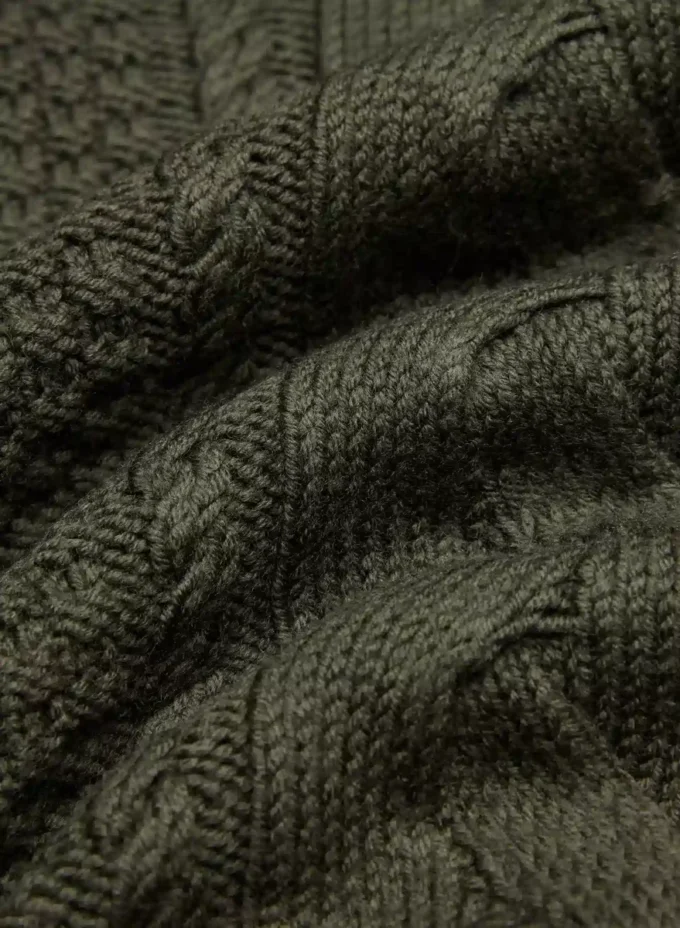 Heritage Knit Merinowolle Rollkragenpullover mit langen Ärmeln Heritage Knit Merinowolle Rollkragenpullover mit langen Ärmeln