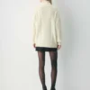 Heritage Knit Merinowolle Rollkragenpullover mit Reißverschluss