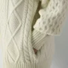 Heritage Knit Merinowolle Rollkragenpullover mit Reißverschluss