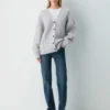 Heritage Knit Merinowolle V-Ausschnitt-Strickjacke