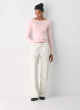 HomeStretch™ Rib Bootshals-Langarmshirt