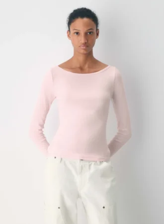 HomeStretch™ Rib Bootshals-Langarmshirt