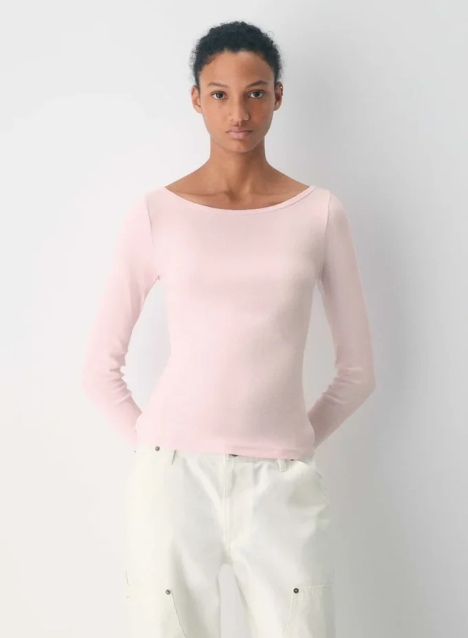 HomeStretch™ Rib Bootshals-Langarmshirt HomeStretch™ Rib Bootshals-Langarmshirt