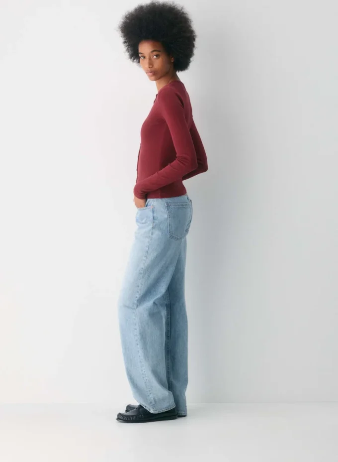 HomeStretch™ Rib Crew Button-Up