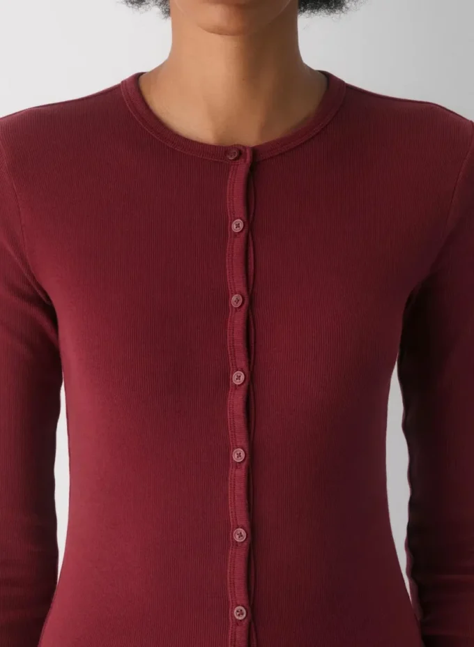 HomeStretch™ Rib Crew Button-Up
