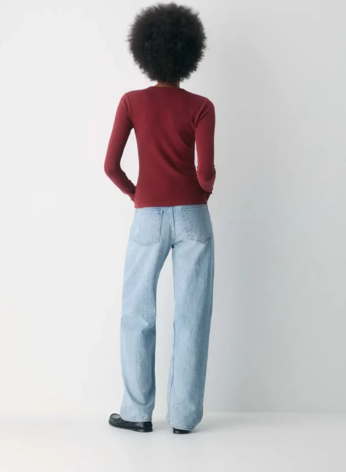 HomeStretch™ Rib Crew Button-Up