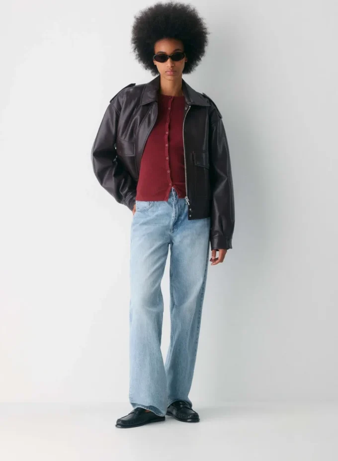 HomeStretch™ Rib Crew Button-Up