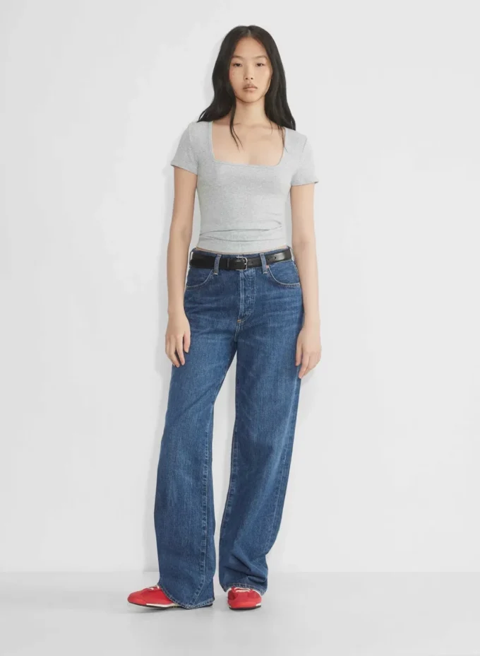 HomeStretch™ Rib T-Shirt mit quadratischem Ausschnitt HomeStretch™ Rib T-Shirt mit quadratischem Ausschnitt
