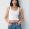 HomeStretch™ Rib-Tanktop mit quadratischem Ausschnitt HomeStretch™ Rib-Tanktop mit quadratischem Ausschnitt