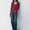HomeStretch™ Rib V-Ausschnitt-Langarmshirt HomeStretch™ Rib V-Ausschnitt-Langarmshirt