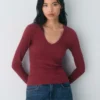 HomeStretch™ Rib V-Ausschnitt-Langarmshirt HomeStretch™ Rib V-Ausschnitt-Langarmshirt