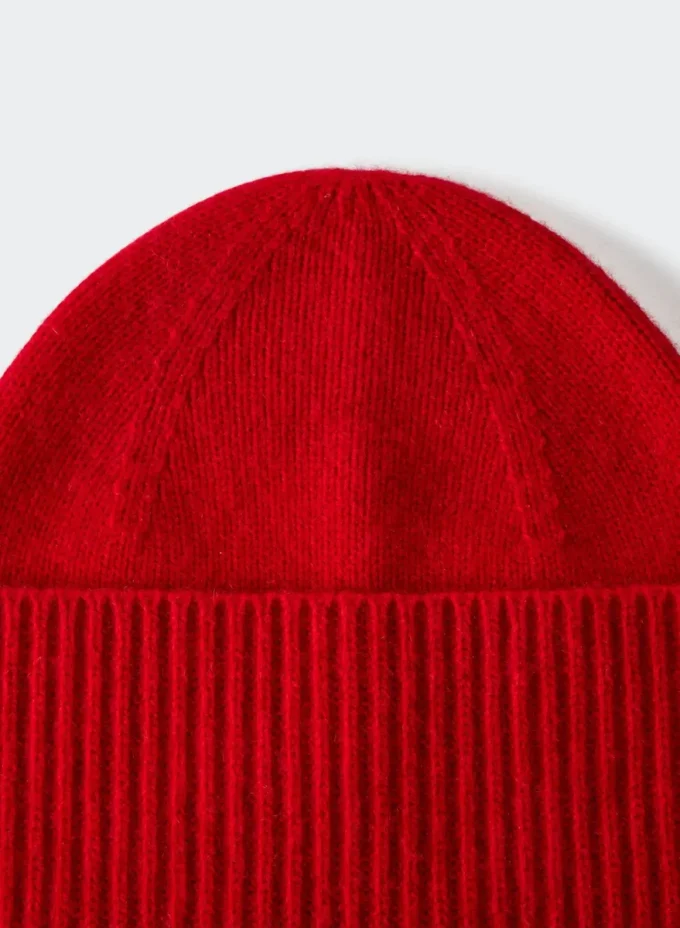 Kaschmir-Beanie mit Umschlag Kaschmir-Beanie mit Umschlag