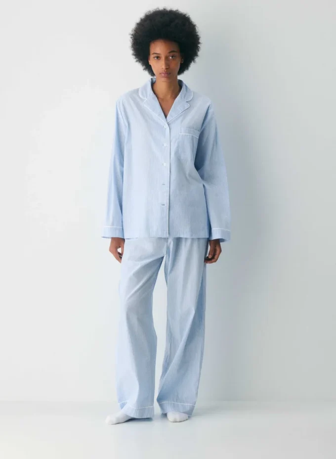 Laze Poplin Pyjamahemd