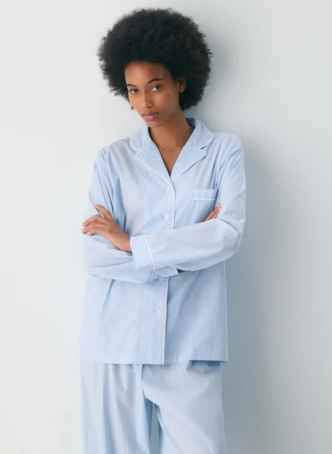 Laze Poplin Pyjamahemd