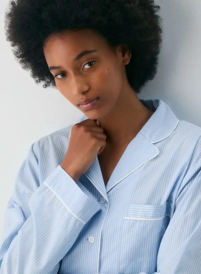 Laze Poplin Pyjamahemd