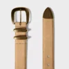 Legendärer breiter Gürtel aus massivem Messing und Wildleder