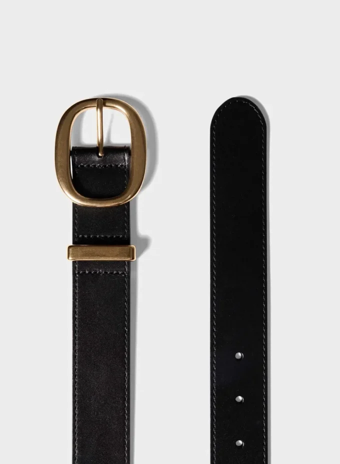 Lifetime Solid Brass Leather Wide Belt Lifetime Solid Brass Leather Wide Belt