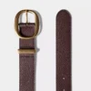 Lifetime Solid Brass Leather Wide Belt Lifetime Solid Brass Leather Wide Belt