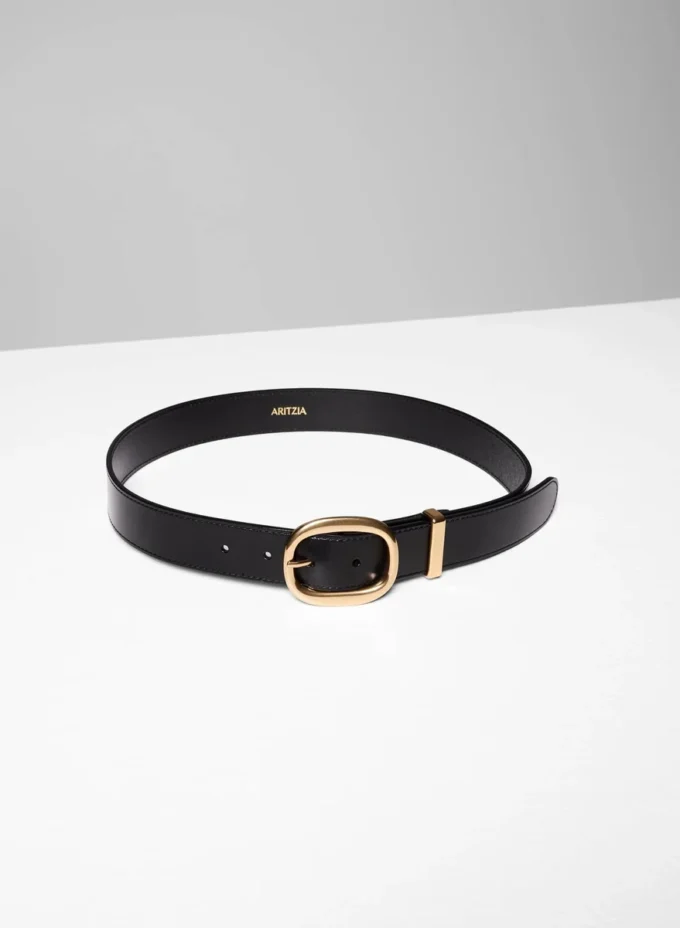 Lifetime Solid Brass Leather Wide Belt Lifetime Solid Brass Leather Wide Belt