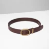 Lifetime Solid Brass Leather Wide Belt Lifetime Solid Brass Leather Wide Belt