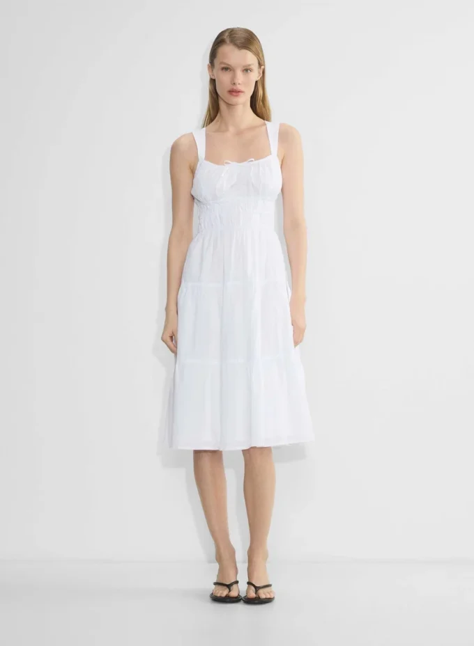Martine Poplin Midi-Kleid