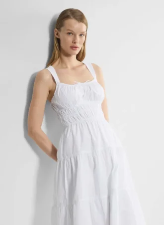 Martine Poplin Midi-Kleid