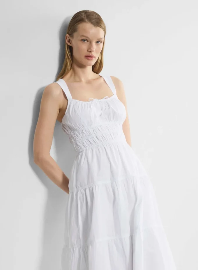 Martine Poplin Midi-Kleid