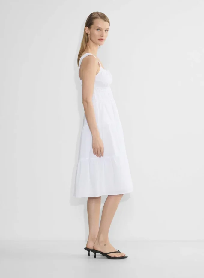 Martine Poplin Midi-Kleid