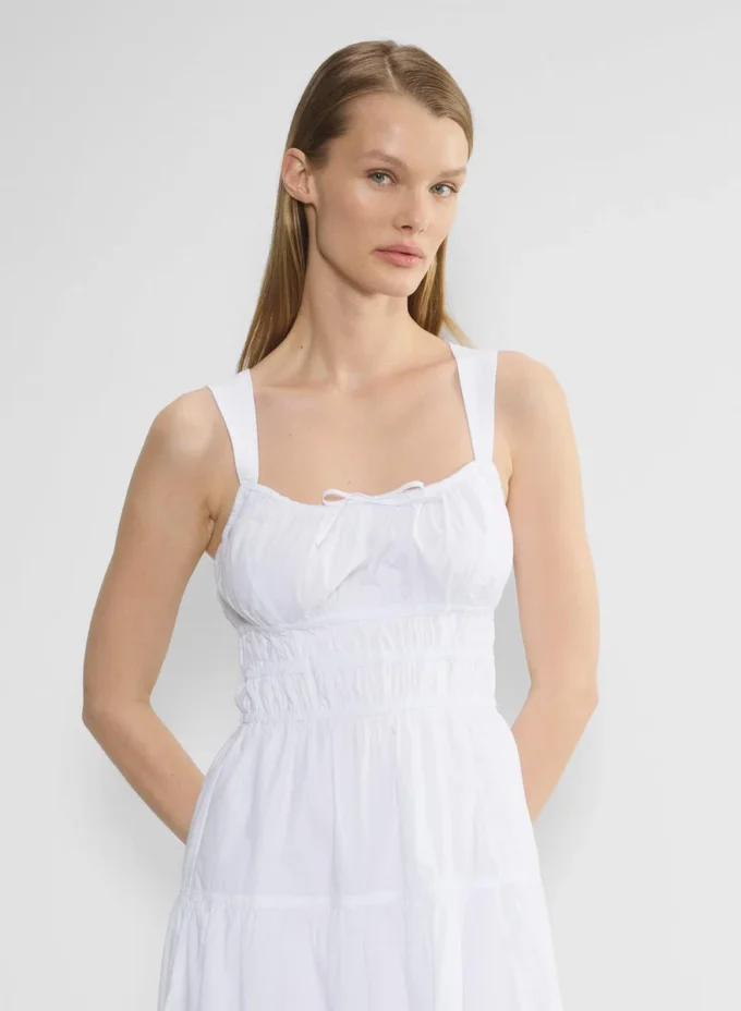 Martine Poplin Midi-Kleid