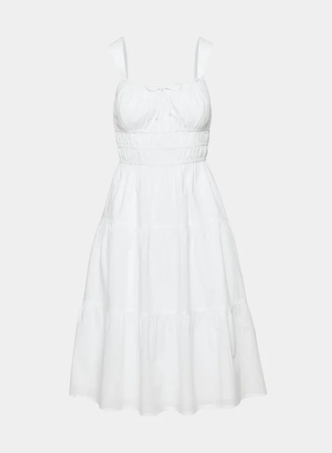 Martine Poplin Midi-Kleid