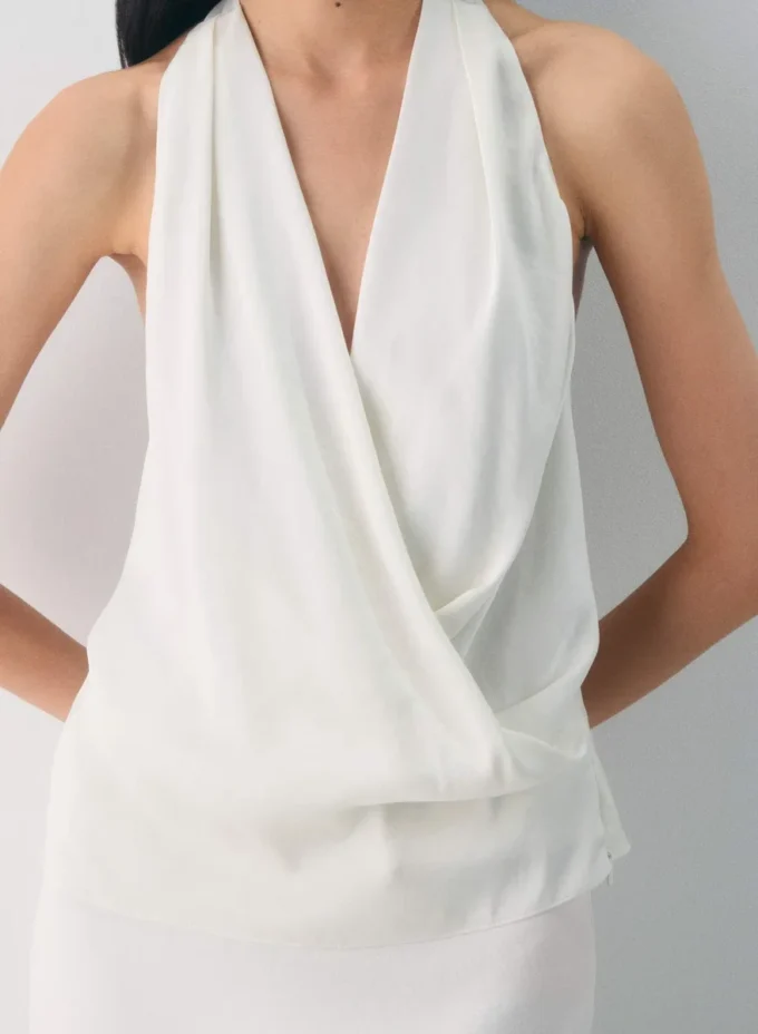 Martini Satin Halter Bluse