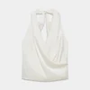 Martini Satin Halter Bluse