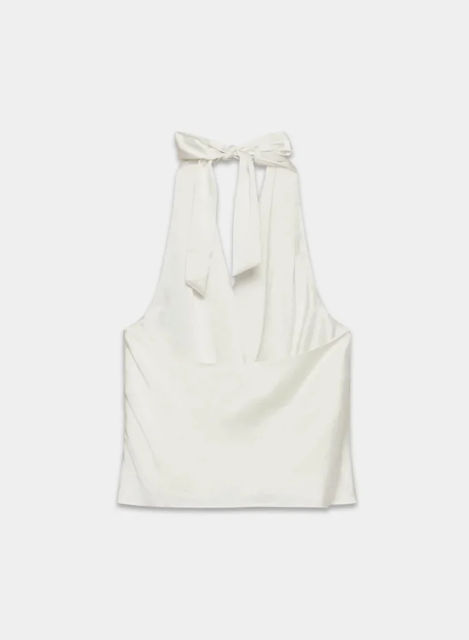 Martini Satin Halter Bluse