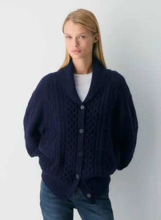 Merinowolle-Strickjacke im Heritage-Stil