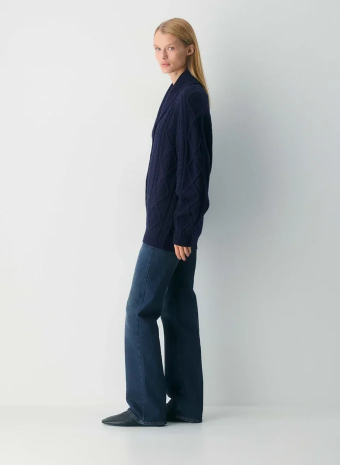 Merinowolle-Strickjacke im Heritage-Stil