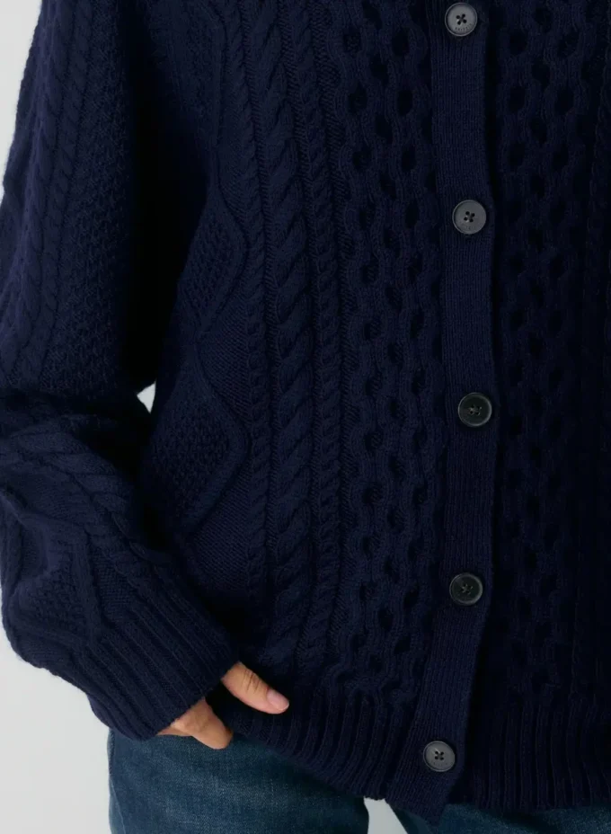 Merinowolle-Strickjacke im Heritage-Stil